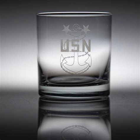 Navy Cpo Scpo Mcpo 11 Oz Rocks Glass Whiskey Glass Etsy