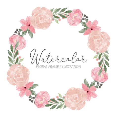 Watercolor Flower Circle Vector Art Icons And Graphics For Free Download