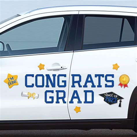 Mosailles Congrats Grad Car Magnets Graduation Car Decorations Class Of