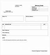Delivery Order Template Pdf Images