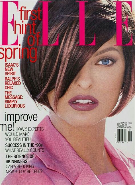 Linda Evangelista X Elle January 1996 Makes You Beautiful Beautiful