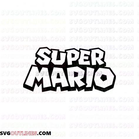 Super Mario Logo Outline Svg Dxf Eps Pdf Png