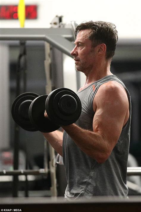 Hugh Jackman 50 Flaunts Rippling Muscles And Washboard Stomach On