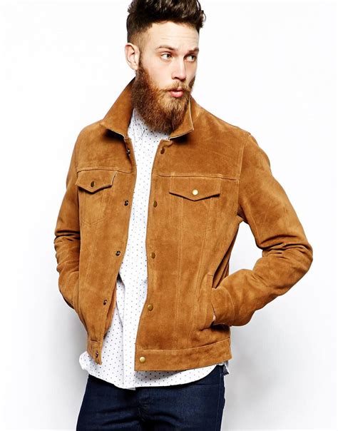 Lyst Asos Suede Western Jacket In Brown For Men