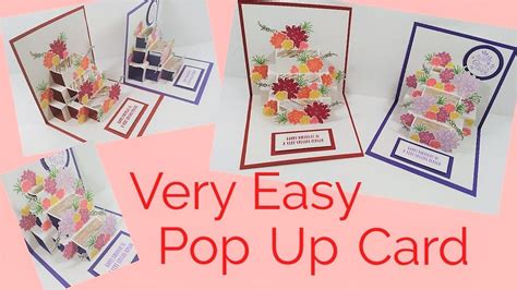 Cardmaking Video Tutorial Pop Up Card With Tiered Steps Great Fold