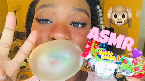 Asmr Bubble Gum Chewing Whispering With Lots Of Bubbles YouTube