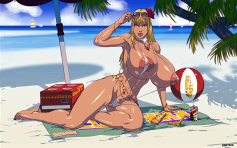 Rule 34 1girl Beach Bikini Breasts Dmitrys Large Breasts Mizugi