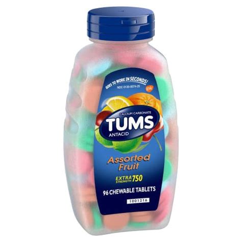 Assorted Fruit Extra Strength Antacid Chewable Tablets Tums 96 Ct Delivery Cornershop By Uber