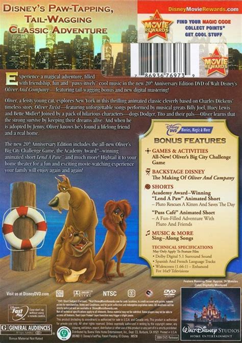 Oliver And Company 20th Anniversary Edition Dvd 1988 Dvd Empire
