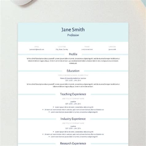 Your perfect cv example and free writing guide combos. Smart CV Template | Cv template, Academic cv, Templates