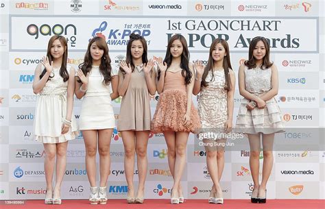 a pink arrive during the 1st gaon chart k pop awards at blue square news photo getty images