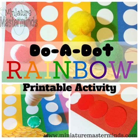 Rainbow Do A Dot Printable Activity ⋆ Miniature Masterminds