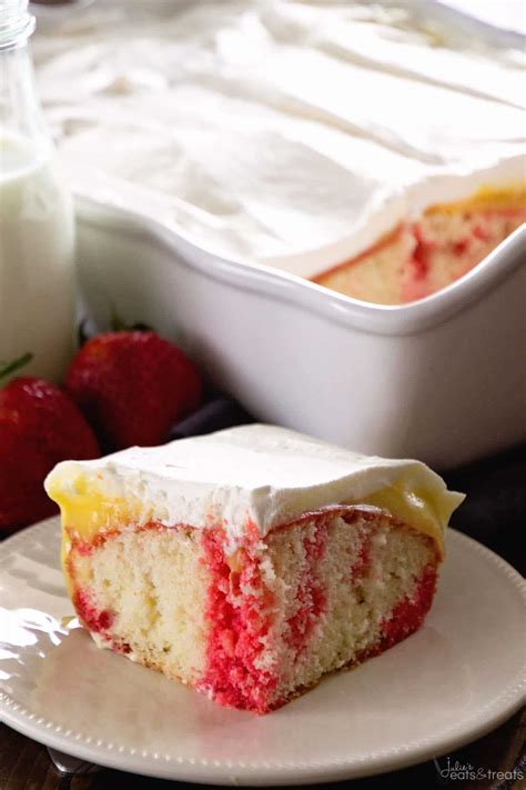Strawberry Vanilla Pudding Cake