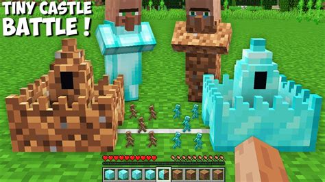Which Tiny Castle Is Better Diamond Vs Dirt In Minecraft Super Castle