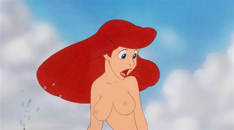 Rule 34 Ariel Big Breasts Blue Eyes Breasts Disney Edit Female Lipstick Long Hair Nipples Nude