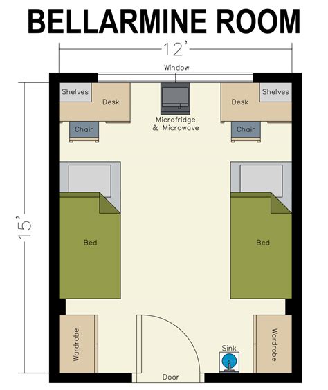double dorm room layout