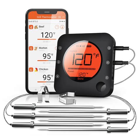 Bfour Bluetooth Meat Thermometer Wireless Meat Thermometer