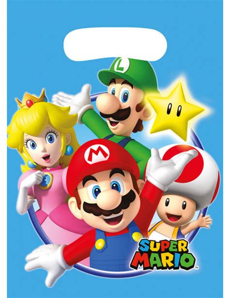 8 Sacchetti Per Festa Super Mario™ Nel 2019 Compleanno Del Bambino