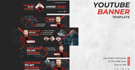 Modern Youtube Banner Template By Inspirasign On Envato Elements