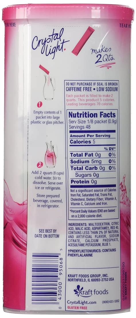 Crystal Light Raspberry Tea Nutrition Facts Raspberry