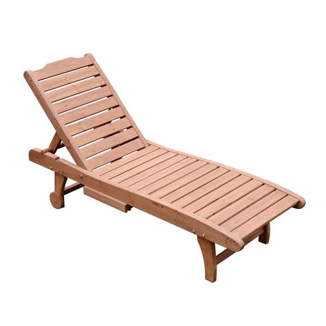Relax in comfort with outdoor chaise lounges from polywood. Outsunny beach chair Wooden Outdoor Chaise Lounge Patio ...