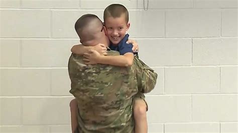Watch Soldier Surprises His Young Son