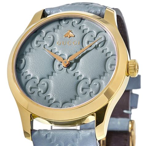 Gucci G Timeless Blue Dial Blue Leather Strap Womens Watch Ya1264097