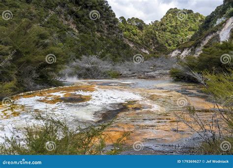 Hot Springs At Waimangu Geothermal Park Stock Image Image Of Thermal