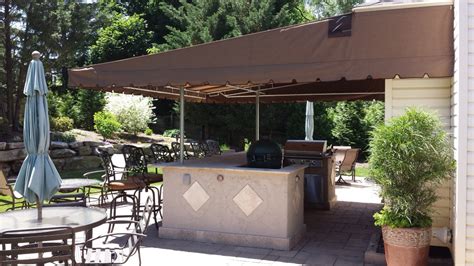 Stationary Canopy Over An Outdoor Kitchen Kreiders Canvas Service Inc