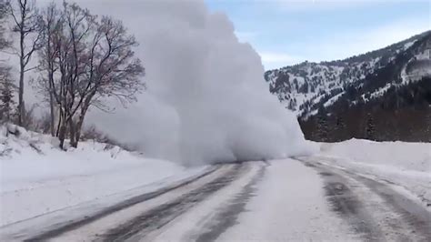 Incredible Controlled Avalanche Crashes Down Utah Mountain The