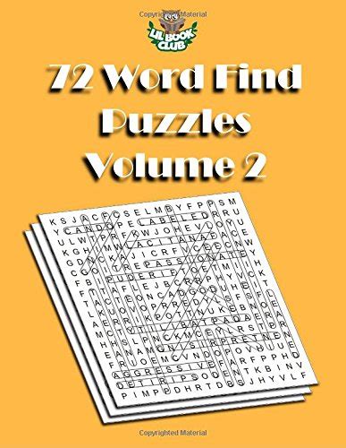 9781537754598 72 Word Find Puzzles Volume 2 Themed Word Searches