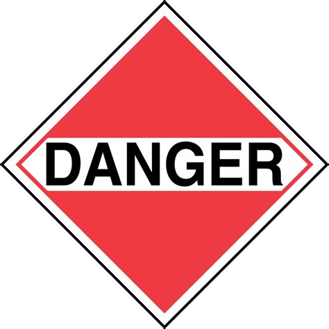 Danger Tdg Placard Tcp951