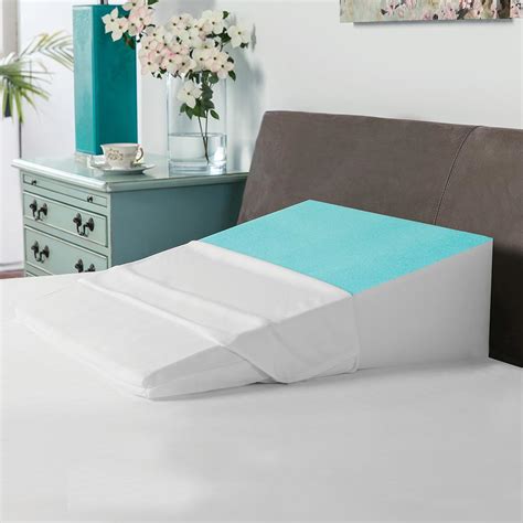 In terms of functionality, the pillow elevates and supports your upper body to not only keep the airways open but also acid down. BioPEDIC Bed Wedge with Gel Coating-71160 - The Home Depot