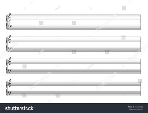 Music Blank Note Stave Horizontal Music Stock Vector Royalty Free