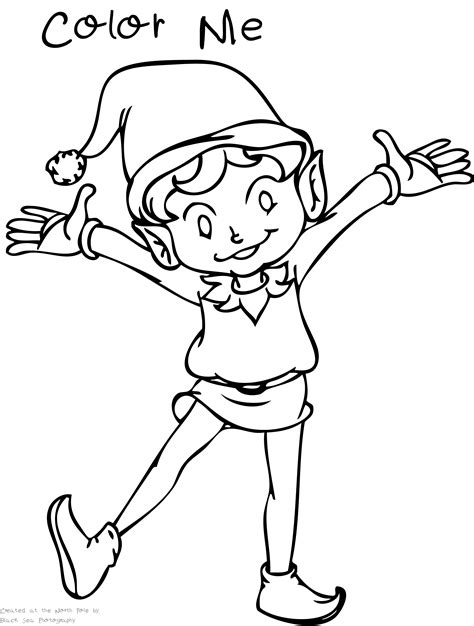 Printable Elf Coloring Pages