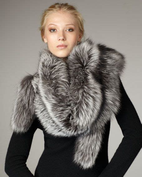sofia cashmere fox fur stole silver fashion fur fashion fur stole