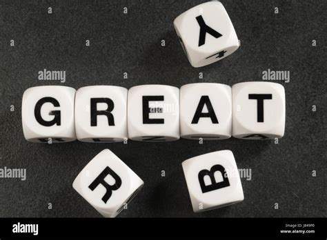 Word Great On White Toy Cubes Stock Photo Alamy