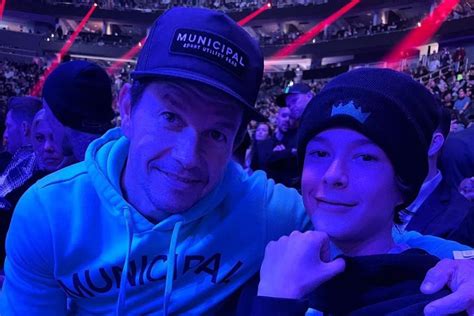 Mark Wahlberg Shares Rare Photo With Son Brendan 14 As They Enjoy Ufc Fight Night In Las Vegas