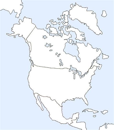 Mapa de América del norte Paises y Capitales de Norteamérica
