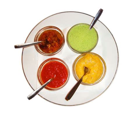 Four Different Sauces Stock Image Image Of Colorful 59256323