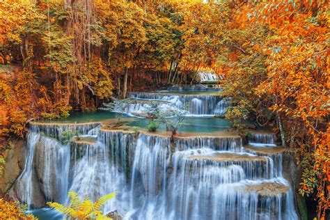 Herbst Wasserfall Thailand Natur Motivwelten Fototapete Online