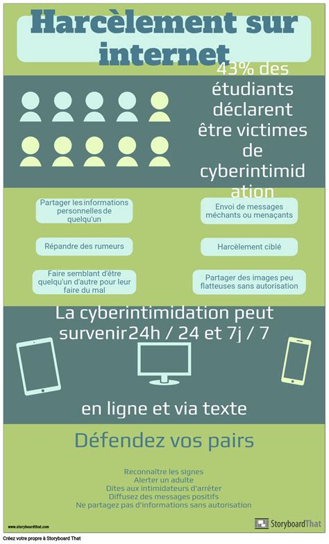 Infographie Sur La Cyberintimidation Storyboard