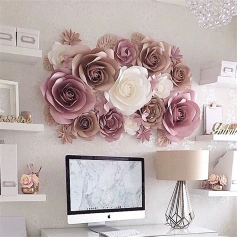 Paper Flowers Wall Decoration Large Paper Flowers Paper Etsy Uk