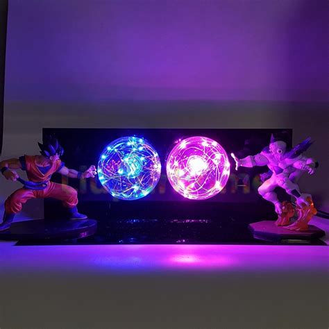 Son Goku Vs Freeza Luminaria Diy 3d Light Lamp Dbz Shop