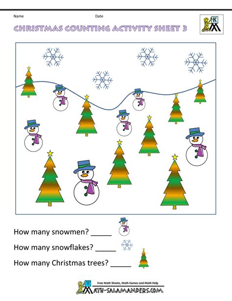 Younger children (prek and kindergarten) can always color the pictures even if they can't read. Christmas Math Activities