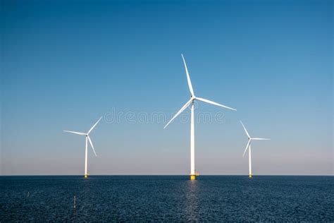 Offshore Windmill Park Green Energy In The Netherlands Europe Wind