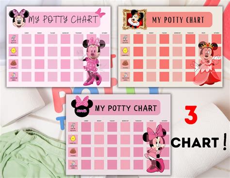 Minnie Mouse Potty Chart Printable Potty Training Prize Chart Etsy