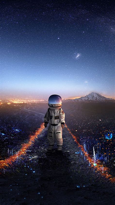 Download Wallpaper 1080x1920 Astronaut Art Space Stars