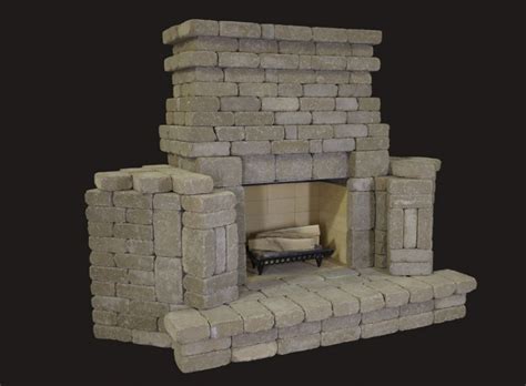 summit stone outdoor fireplace kits corner