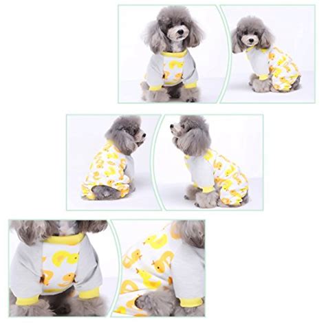 Scheppend 2 Pack Pet Clothes Puppy Cute Pajamas Dogs Cotton Rompers